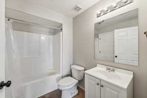 Full bathroom with an attached (but private) Laundry room