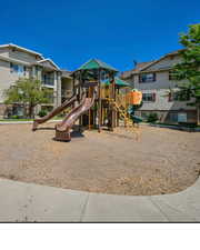 The large playground is just across the street!