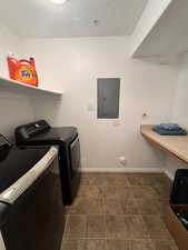 This Laundry room has plenty of storage and folding space. Rare to find in a condo!