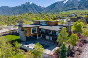 Exterior space featuring a mountain view