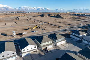 Aerial view featuring a mountain view