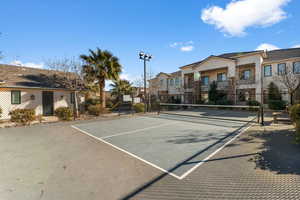 View of tennis court