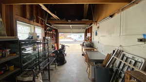 View of garage towards driveway