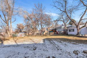 View of snowy yard