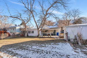 View of snow covered house