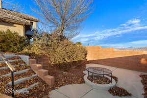 View of yard with a patio