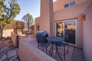 View of patio with grilling area