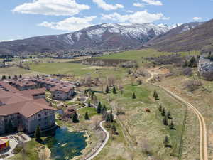 Aerial view with a rural view and a mountain view