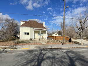 View of front of house with covered porch