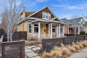 View of front of home with covered porch