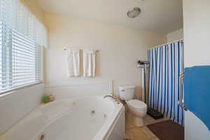 Primary bathroom with large soaking tub