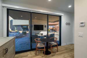 Interior space featuring light hardwood / wood-style floors