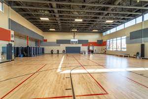 View of basketball court