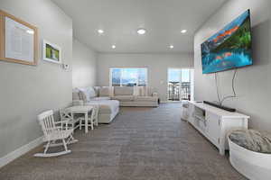 View of carpeted living room