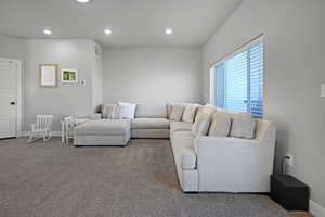 View of carpeted living room