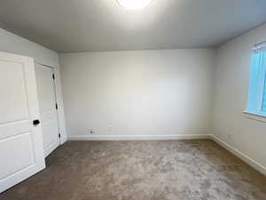 Bonus room featuring carpet