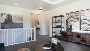 View of carpeted living room