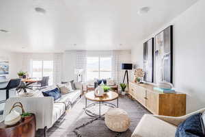 Living room featuring plenty of natural light