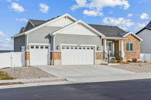 Craftsman-style house with a garage