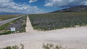 Bird's eye view featuring a mountain view