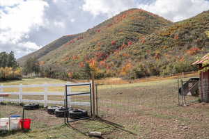 Mountain view with a rural view