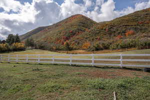 Property view of mountains featuring a rural view