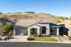 Ranch-style home with a garage