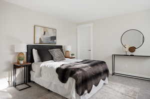 View of carpeted bedroom