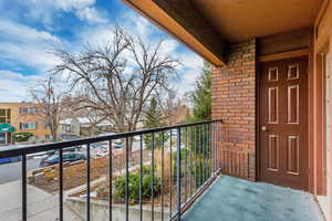 balcony and storage closet