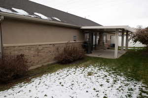 Exterior space with a patio area