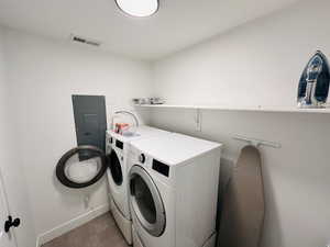 Washer, Dryer, Iron and Ironing board can be included