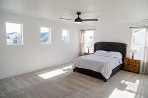 19' Master Bedroom. Drapes and roller shades included. All furniture and Décor could be included