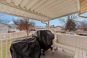 View of wooden deck