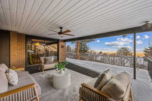 Covered Deck with valley views!