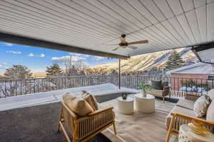 Covered Deck with valley views!