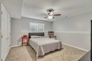 Bedroom with another large closet