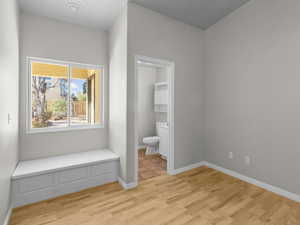 Interior space featuring light hardwood / wood-style floors