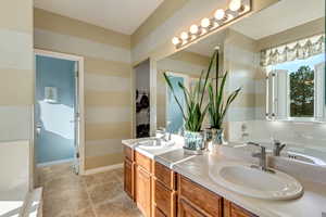 Bathroom with double vanity