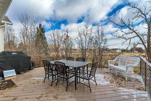 Deck with grilling area