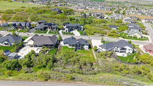 Aerial view of residential area
