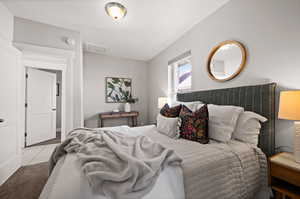 View of carpeted bedroom