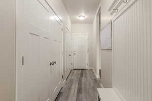 Entry Hall featuring hardwood / wood-style floors