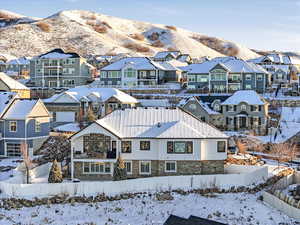 Exterior space with a mountain view