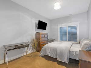 View of carpeted bedroom