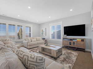 View of carpeted living room