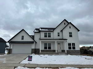 Helene Floorplan with 4 car tandem garage.