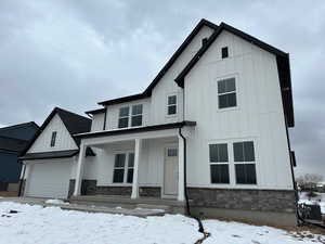 Helene Floorplan with 4 car tandem garage.