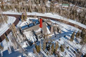 View of snowy aerial view