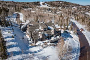 View of snowy aerial view