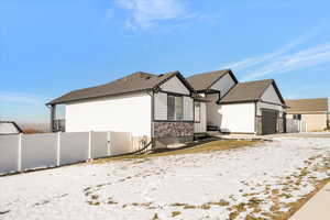 View of front of house featuring a garage